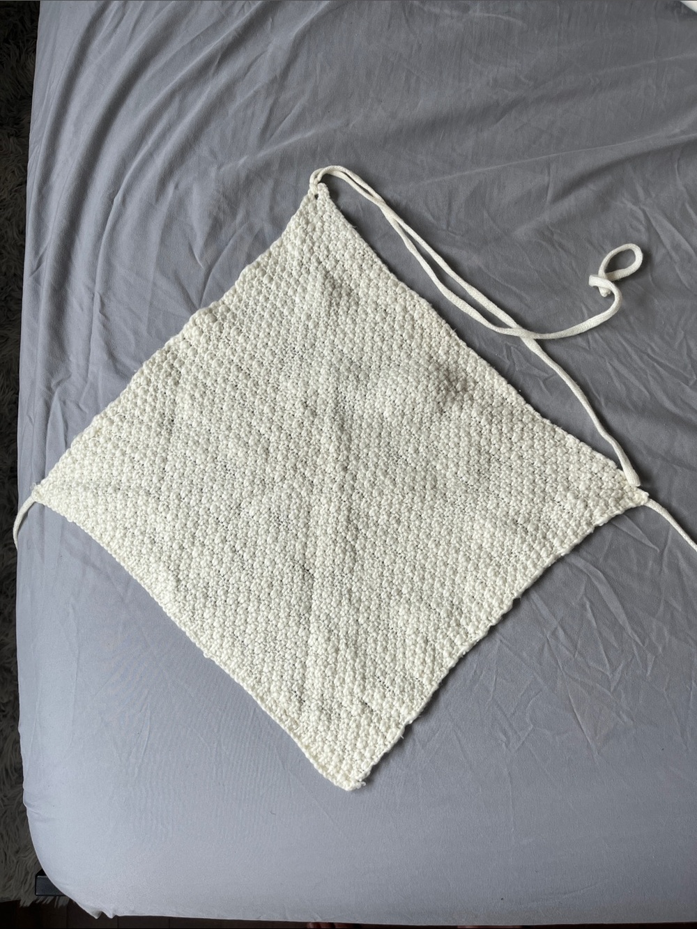 Cream Crochet Halter Top
